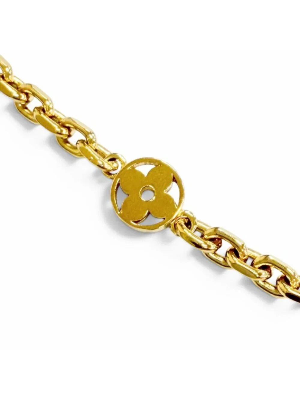 Louis Vuitton Chain LV Yours Monogram Flower Necklace Gold